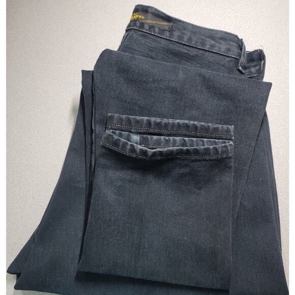 Marithe Francois Girbaud Black Flat Front Denim Jeans 11 Juniors Tapered Legs - Picture 5 of 10